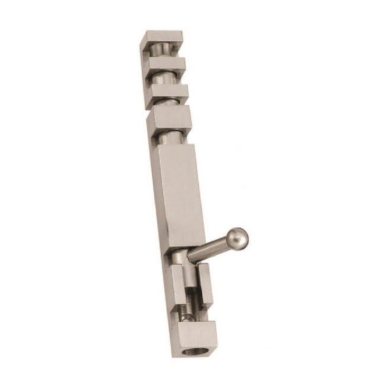 BRASS TOWER BOLT DOOR LATCH NICKEL