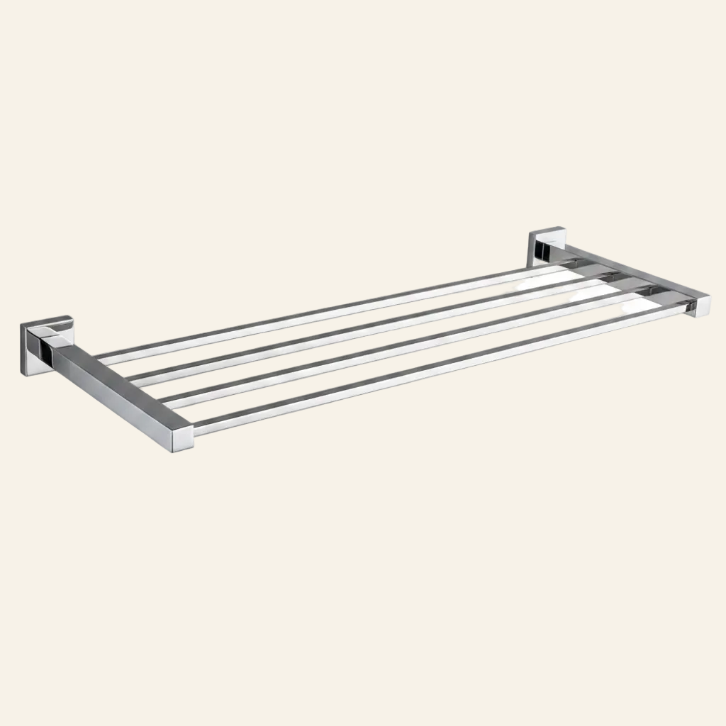 BRASS TOWEL ROD HOLDER RACK CHROME
