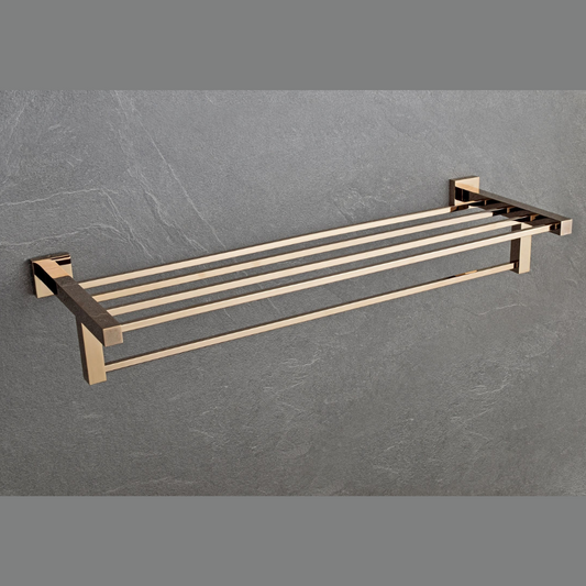 BRASS TOWEL ROD HOLDER RACK ROSE GOLD