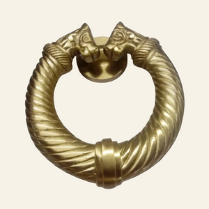 GOLDEN SATIN BRASS DOOR KNOCKER