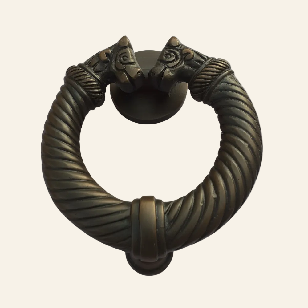 DOOR KNOCKER ANTIQUE BRASS