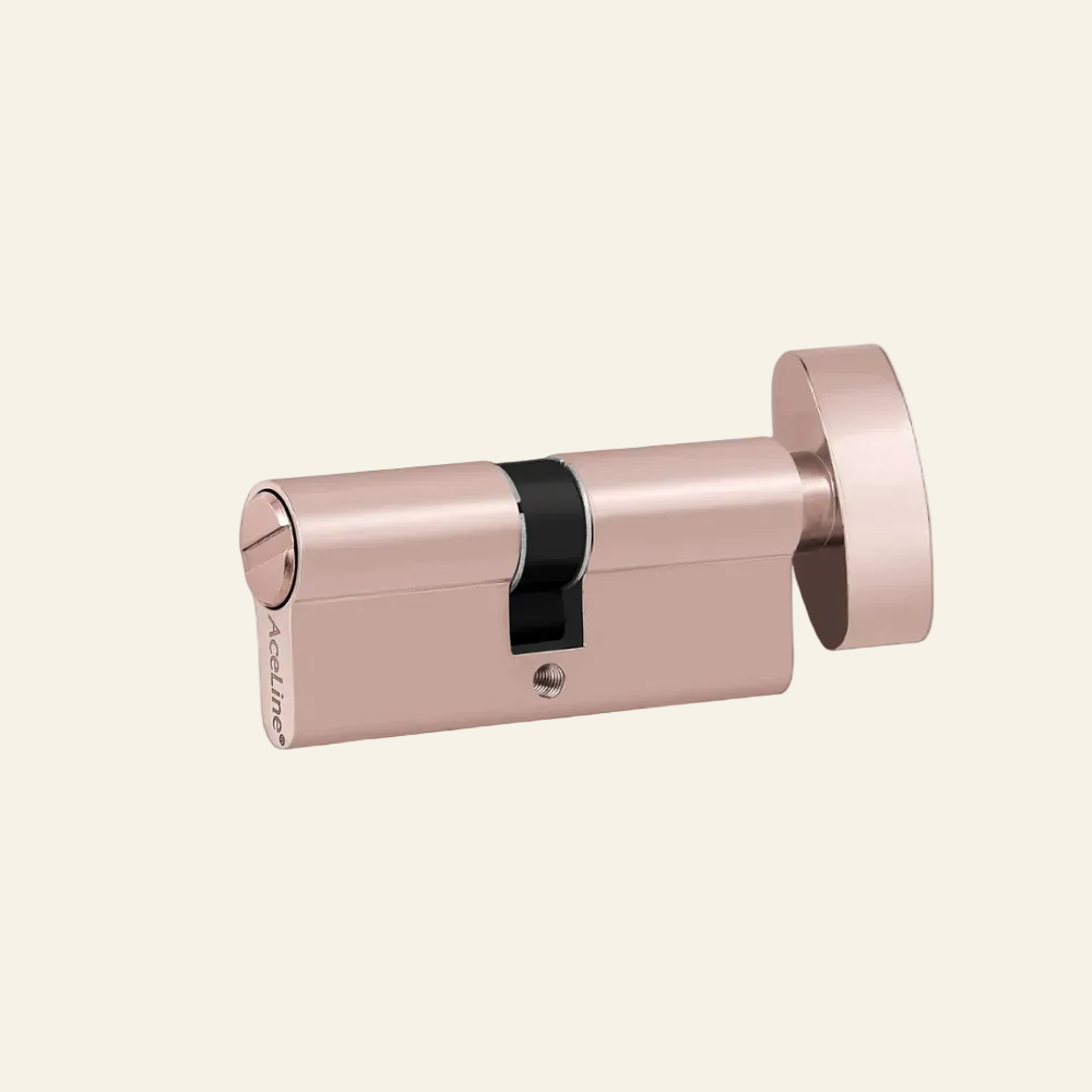 COIN CUT BRASS CYLINDER PVD ROSE GOLD