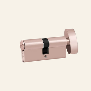COIN CUT BRASS CYLINDER PVD ROSE GOLD