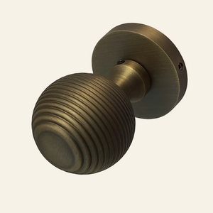 MORTISE DOOR KNOB ANTIQUE BRASS